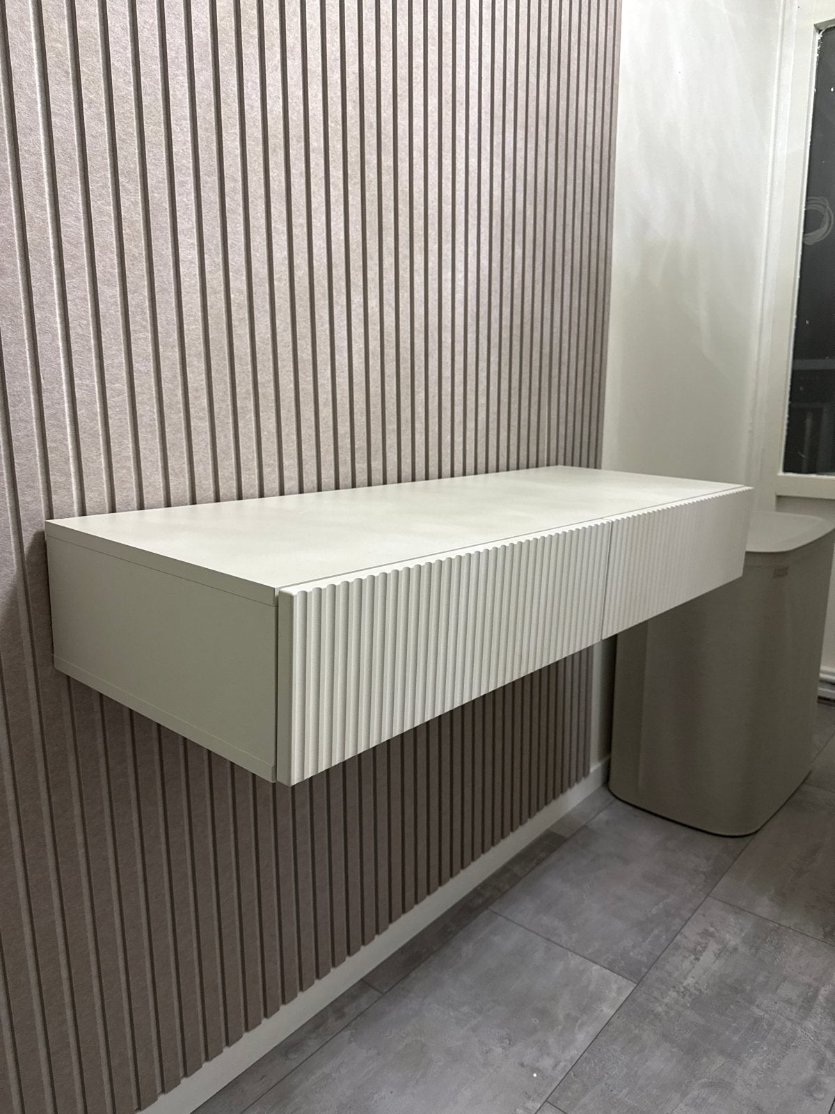 Wand kaptafel zwevend bureau VELDIO Selsey 110cm, 100 tot 150 cm, Ophalen of Verzenden, Zo goed als nieuw, Minder dan 100 cm