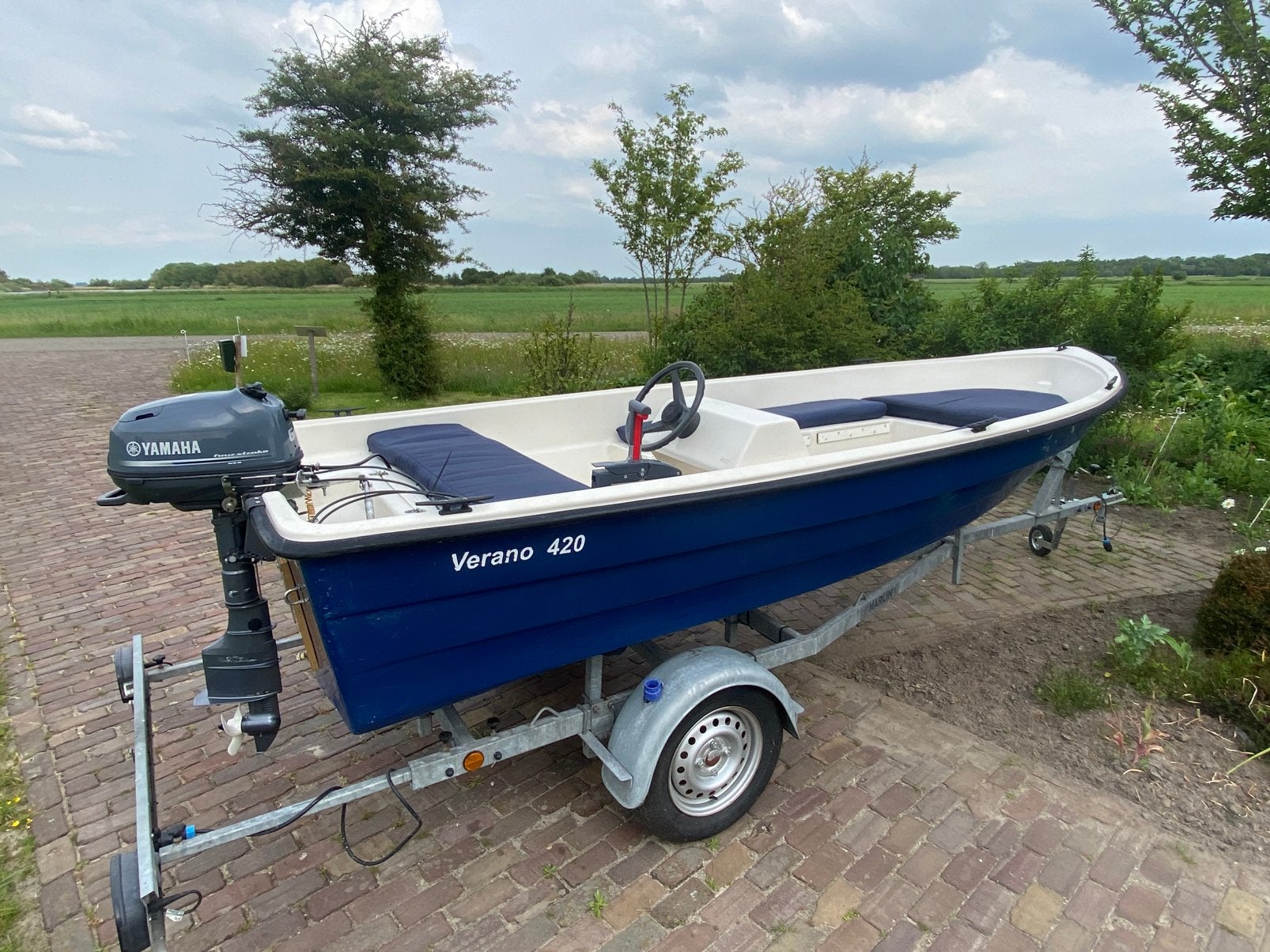 Verano 420 met yamaha 6pk 2017 en trailer marlin kantel, Watersport en Boten, Sloepen, Overige merken, Consoleboot, Gebruikt, 42 m