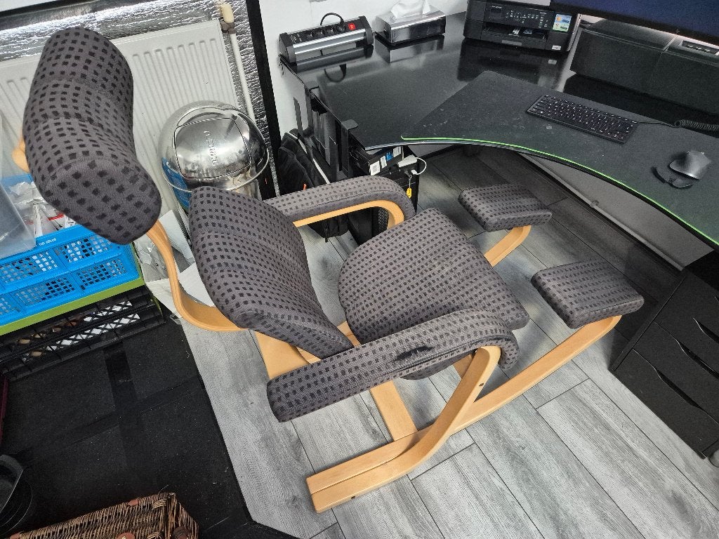 Stokke Duo Balans ergonomische kniestoel – Peter Opsvik, Ophalen, Gebruikt, Grijs, Bureaustoel