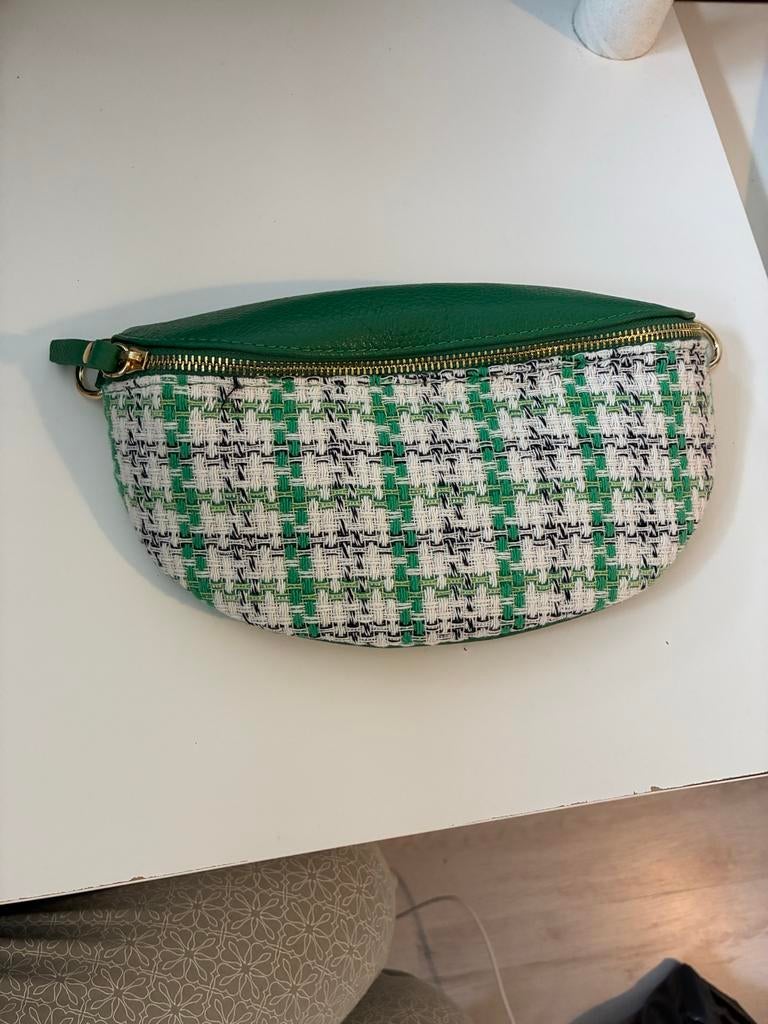 Nieuwe Guiliano groene tas van echt leer, Ophalen of Verzenden, Nieuw, Groen, Schoudertasje