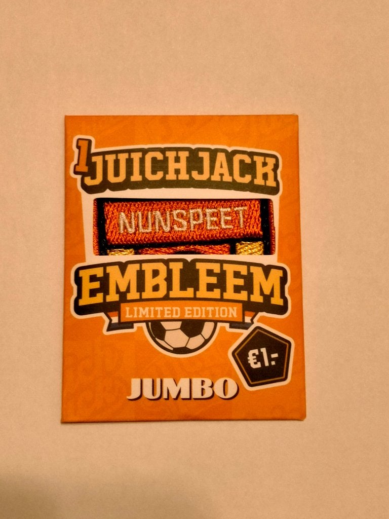 Jumbo juichjack embleem NUNSPEET limited Edition juich jack, Ophalen of Verzenden, Nieuw, Feyenoord, Poster, Plaatje of Sticker