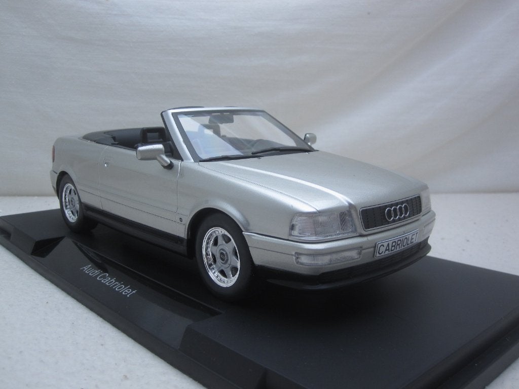 Audi Cabriolet 1991 zilver metallic 1:18 MCG, Ophalen of Verzenden, Nieuw, Auto, Overige merken