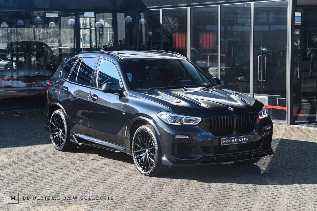 BMW X5 M50d GRIJS KENTEKEN | B&W | Skylounge | EX BTW, Automaat, 2993 cc, Zwart, Leder