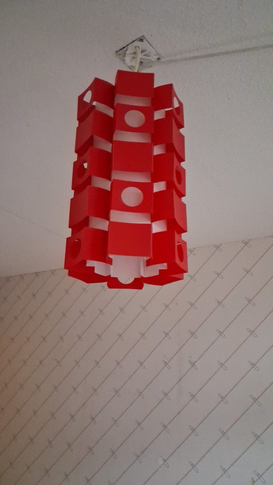 vintage plafondlamp, Huis en Inrichting, Ophalen, Vintage, retro, Kunststof, Gebruikt