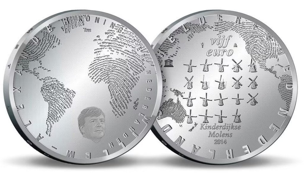 5 euro 2014 Molen Vijfje, Koningin Beatrix, Zilver, Euro's, Ophalen of Verzenden