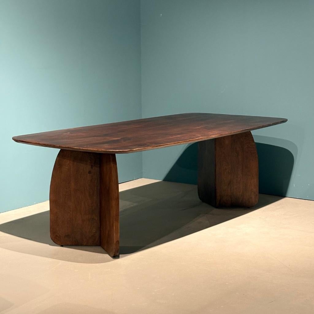 Eetkamertafel japandi stijl mango hout 240x110cm, Huis en Inrichting, Tafels | Eettafels, Ophalen, Overige materialen, 100 tot 150 cm
