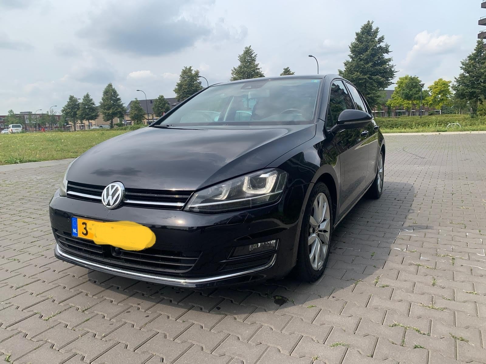 Volkswagen Golf 7  2.0 TDI 110KW 5D DSG 2013 Zwart, 680 kg, Zwart, Leder, Diesel