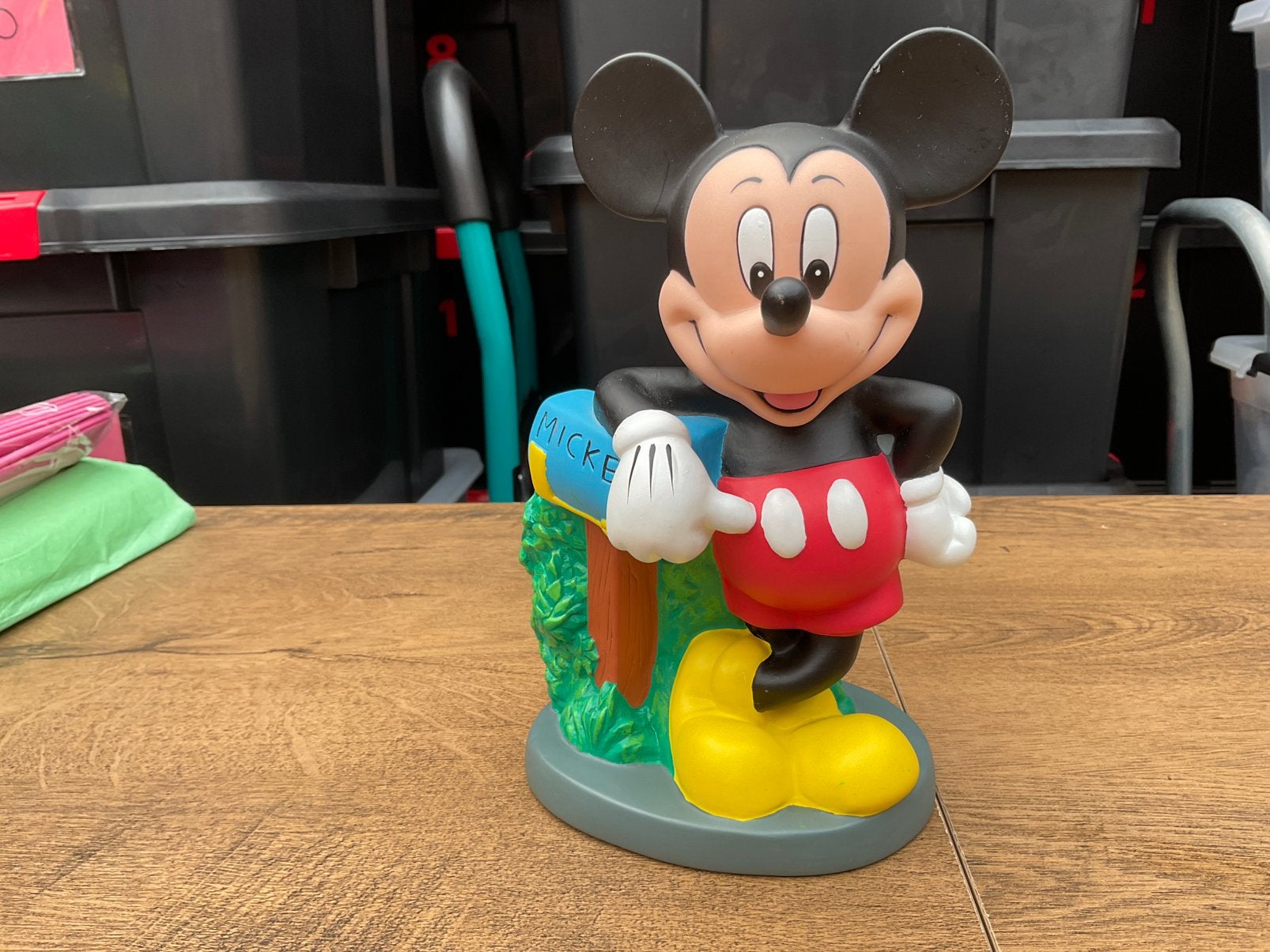 Zgan gebruikte, niet kapot, Disney Mickey Mouse spaarpot, Ophalen, Mickey Mouse, Zo goed als nieuw, Beeldje of Figuurtje