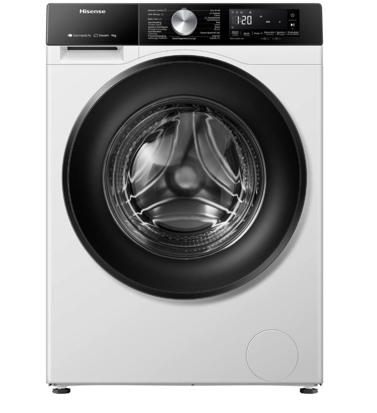 Hisense 3S Serie WF3S8043BW3/BLX - Wasmachine met 8kg, Ophalen, 1200 tot 1600 toeren, 8 tot 10 kg, Nieuw