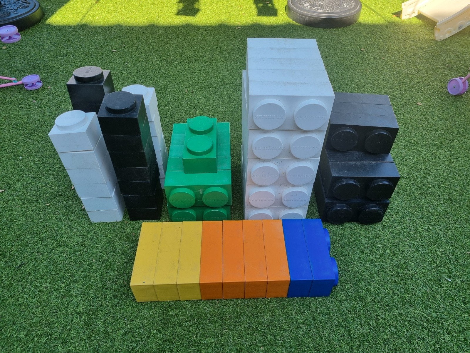 Grote bouwblokken voor buiten - diverse kleuren en maten, Ophalen