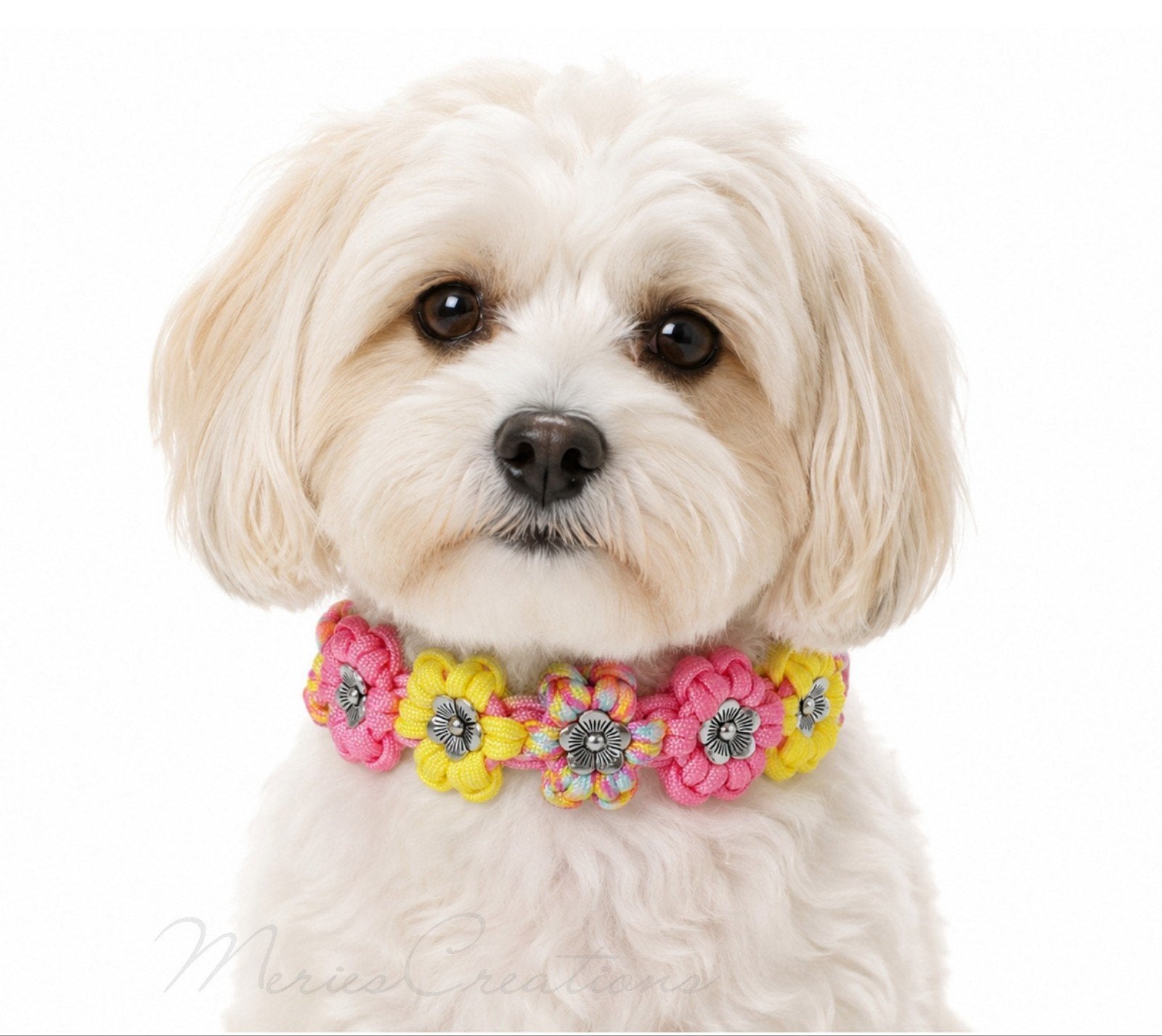 Paracord bloemen halsband honden, Verzenden, Meriescreations, Meriescreations, Meriescreations