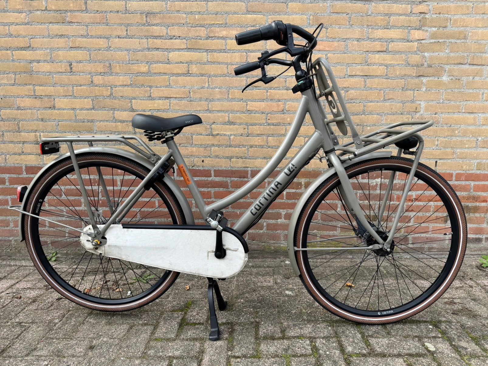Cortina u4 transporter fiets 28 inch frame 50’  quartz grey, (Extra) lage instap, Zo goed als nieuw, 50 tot 53 cm, Trommelrem