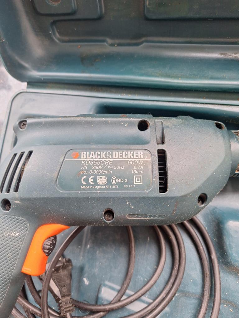 Black en Decker boormachine, Ophalen