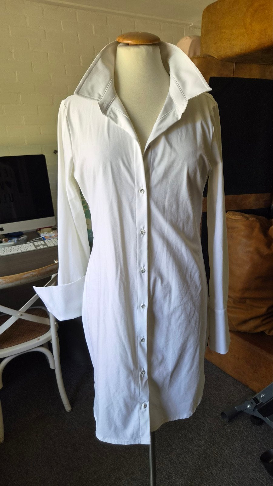 Je M'appelle Lange witte blouse. Travelstof. Maat M, Kleding | Dames, Blouses en Tunieken, Maat 38/40 (M), Wit, Je m'appelle, Ophalen of Verzenden