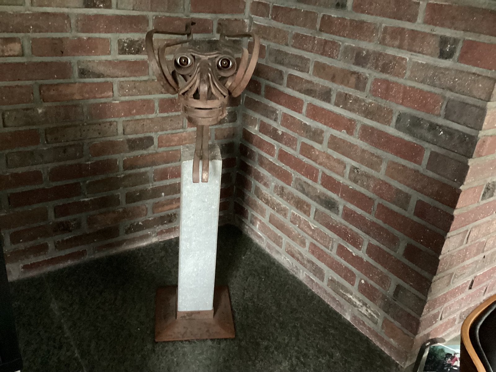 Kunstwerk Abstract Object staal/hardsteen HANDWERK.€575,00, Antiek en Kunst, Ophalen