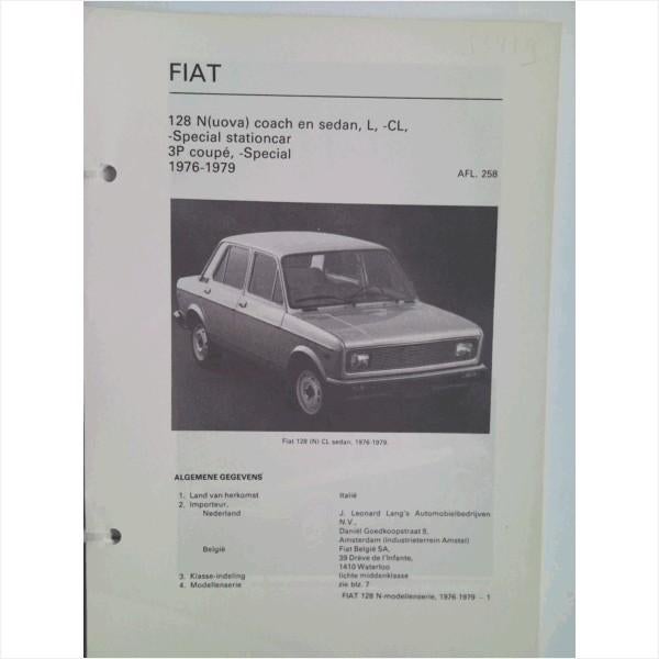 Fiat 128 Vraagbaak losbladig 1976-1979 #1 Nederlands, Ophalen of Verzenden, Gelezen, Overige merken