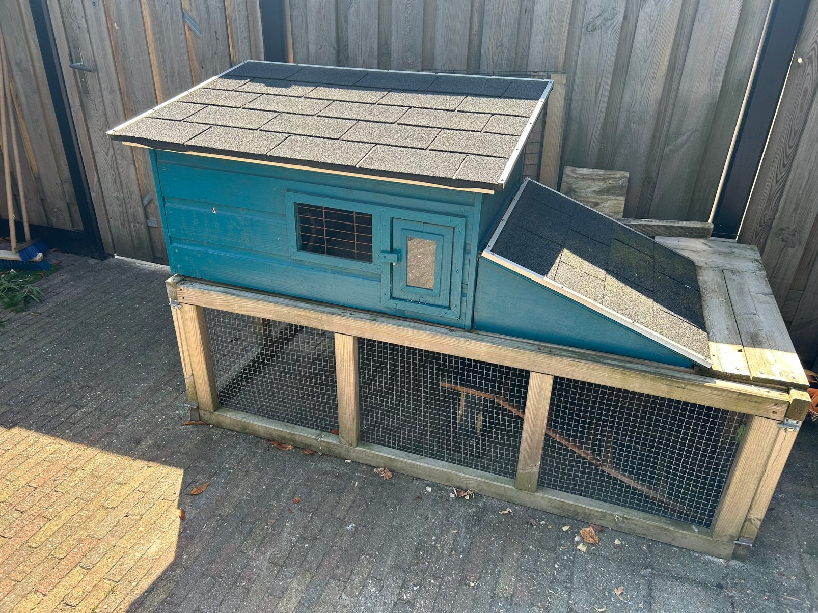 Mooi groot stevig konijnenhok met ren, Dieren en Toebehoren, Knaagdieren en Konijnen | Hokken en Kooien, Ophalen, 90 cm of meer