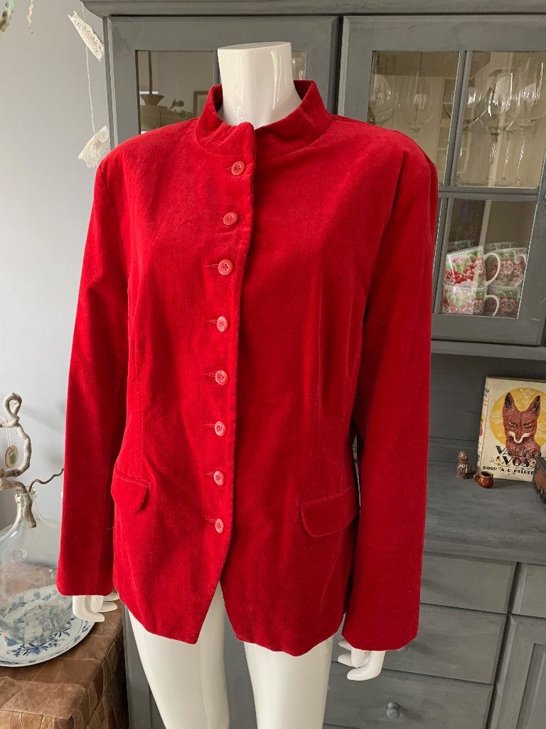 La Ligna rode velours tussenjas maat 44 (L), Kleding | Dames, Maat 42/44 (L), Ophalen of Verzenden, Zo goed als nieuw, La Ligna