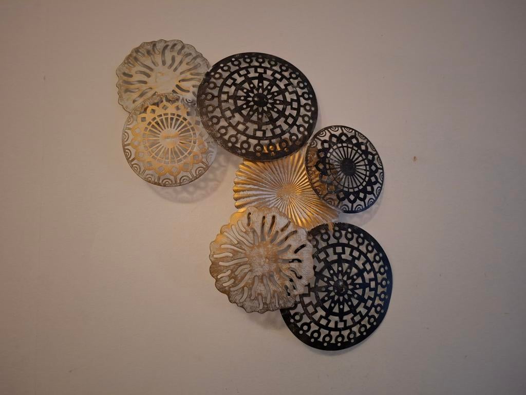 Metalen wanddecoratie 60cm lang, Antiek en Kunst, Ophalen of Verzenden