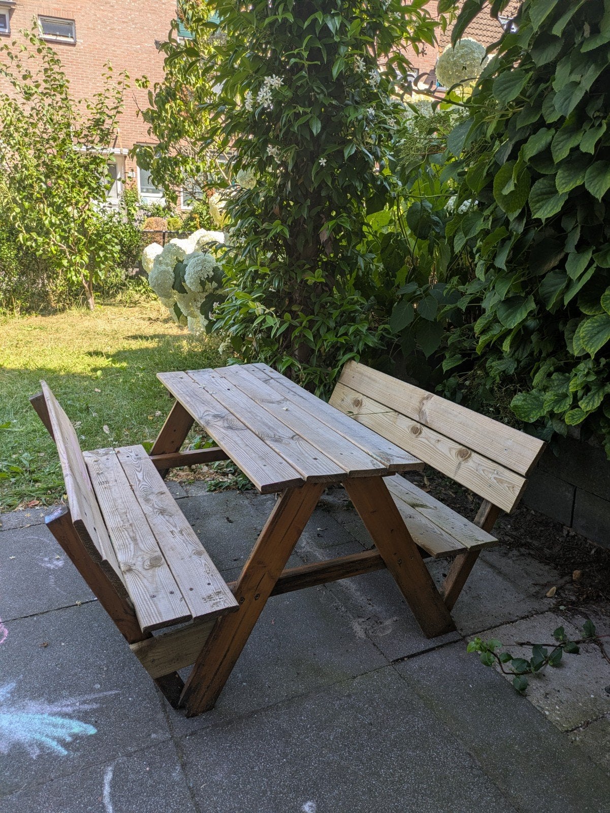 Houten picknicktafel GRATIS afhalen, Tuin en Terras, Picknicktafels, Ophalen of Verzenden, Gebruikt, Rechthoekig, Hout