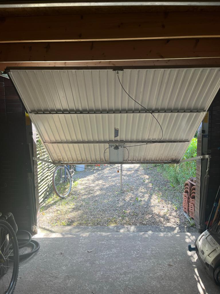 Gratis: garage kanteldeur voorbereid op elektrisch systeem, Ophalen, Gebruikt, Garagedeur, Metaal