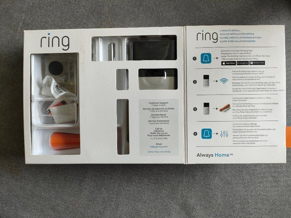 Deurbel RING, Ophalen of Verzenden, Bewegingsdetectiesensor, Gebruikt, Bedraad