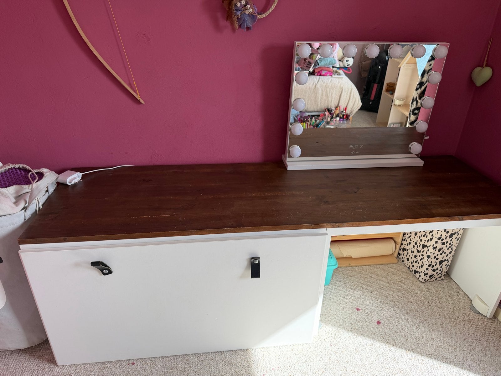 Bureau met lade ikea smastad, Ophalen, Gebruikt, 150 tot 200 cm, Minder dan 100 cm
