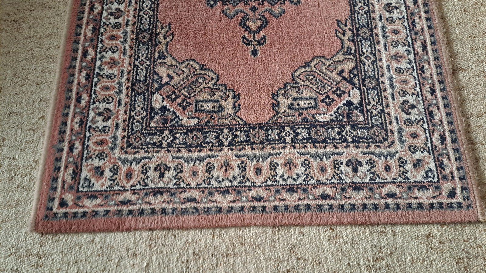prachtig vintage tapijt roze, Ophalen of Verzenden