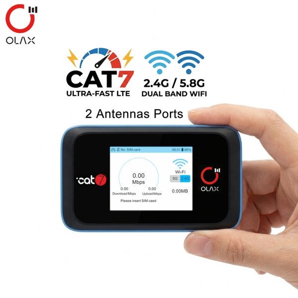 Olax MT60 4G MiFi Router - WiFi Hotspot - Cat7, Router met modem, Nieuw, Ophalen of Verzenden, Info@techwebshop.com