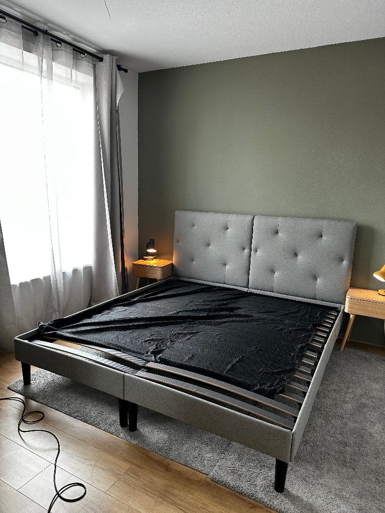 Emma Sleep bedframe 180x200 met lattenbodem en hoofdbord, Huis en Inrichting, Slaapkamer | Bedden, Ophalen, Gebruikt, Tweepersoons