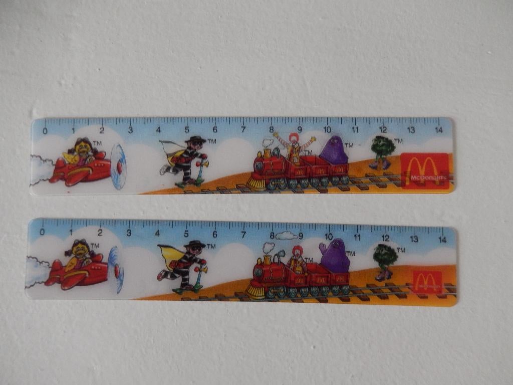 Mc donalds liniaal ronald grimace birdie hamburglar v 1999, Ophalen of Verzenden, Zo goed als nieuw