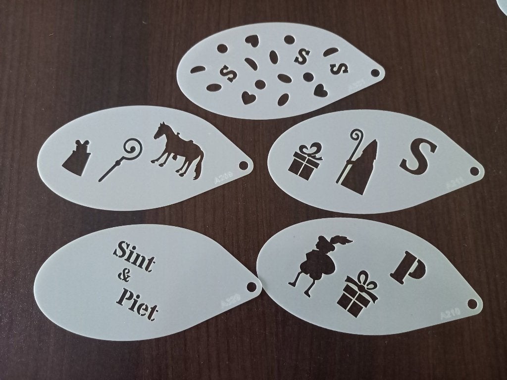 sinterklaas schminksjabloon piet paard strooigoed 1,29pst, Ophalen of Verzenden, Nieuw