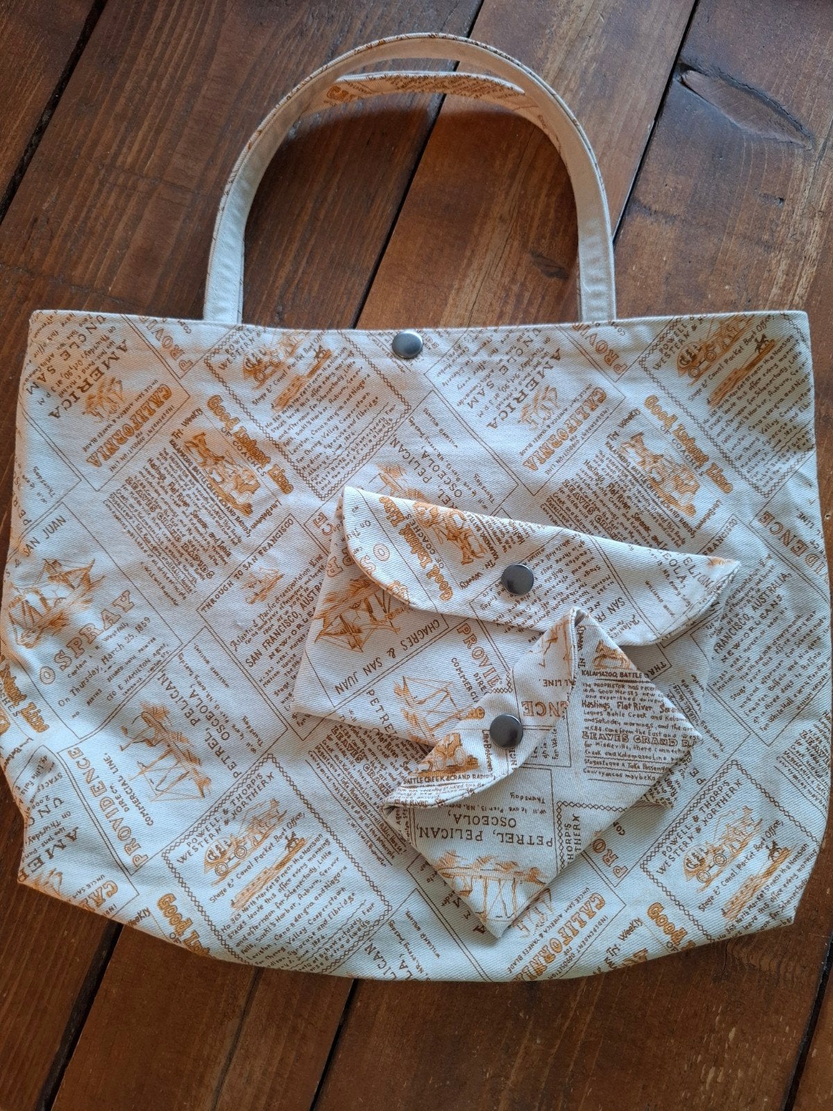 Handtas met beursjes. Handgemaakt., Ophalen of Verzenden, Nieuw, Beige, Overige typen