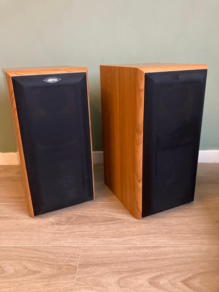 Jamo Cornet 165 Speakers - Houten Afwerking, Ophalen, Gebruikt, 60 tot 120 watt, Front, Rear of Stereo speakers