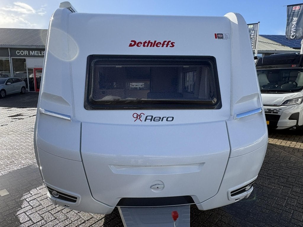 Dethleffs Aero 500 QSK MOVER/2xLUIFEL/VOORTENT, Luifel, Bedrijf, Treinzit, Dwarsbed