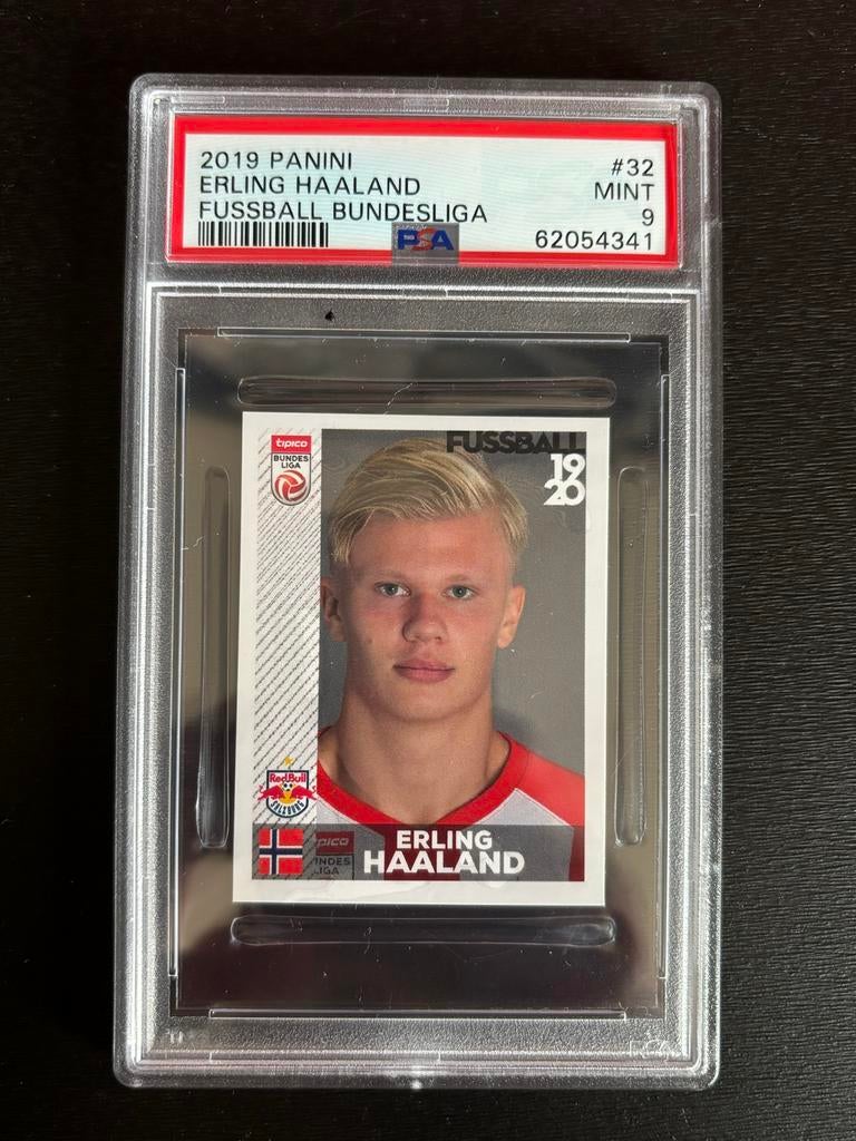 Erling Haaland Panini Bundesliga Sticker 2019 PSA 9, Hobby en Vrije tijd, Stickers en Plaatjes, Ophalen of Verzenden, Zo goed als nieuw