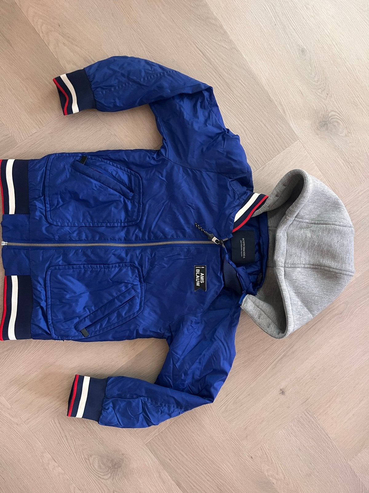 Scotch & Soda jongensjas met capuchon - Maat 128, Ophalen of Verzenden, Zo goed als nieuw, Jongen, Jas
