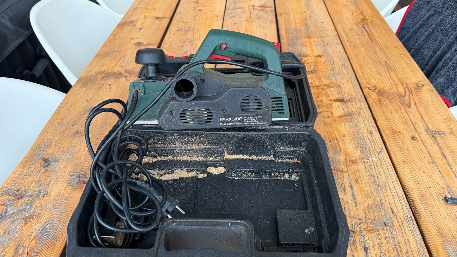 Parkside elektrische schaafmachine - Goed werkend, Doe-het-zelf en Verbouw, Ophalen of Verzenden, Gebruikt, Elektrisch