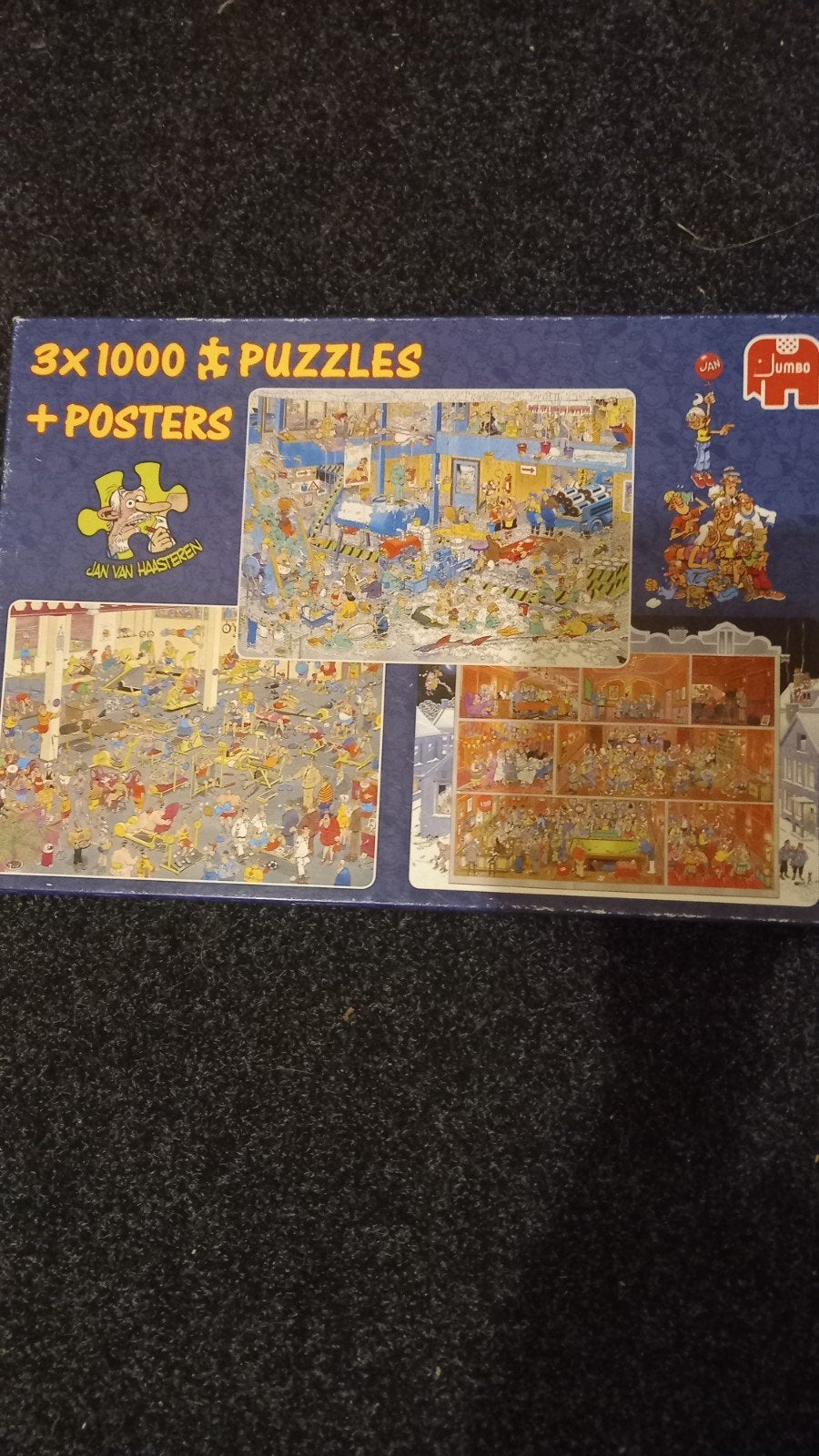 Jan van Haasteren 3x 1000, Ophalen of Verzenden, 500 t/m 1500 stukjes, Gebruikt, Legpuzzel