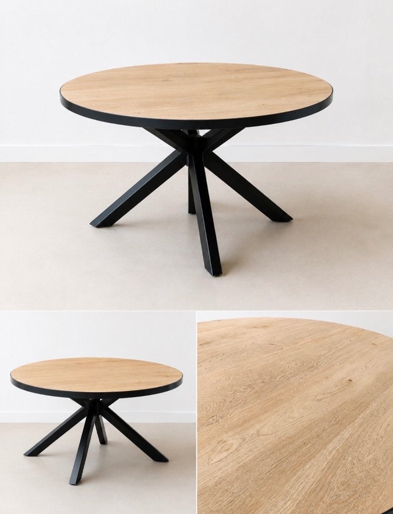 Ronde eetkamertafel (evt stoelen erbij tegen meerprijs), Ophalen, Rond, Zo goed als nieuw, Vijf personen of meer