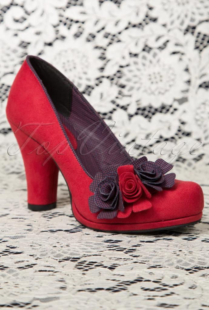 NIEUWE RUBY SHOO HAKKEN PUMPS SCHOENEN BLOEMEN 40 ROOD BLAUW, Kleding | Dames, Schoenen, Pumps, Nieuw, Ruby Shoo, Ophalen of Verzenden