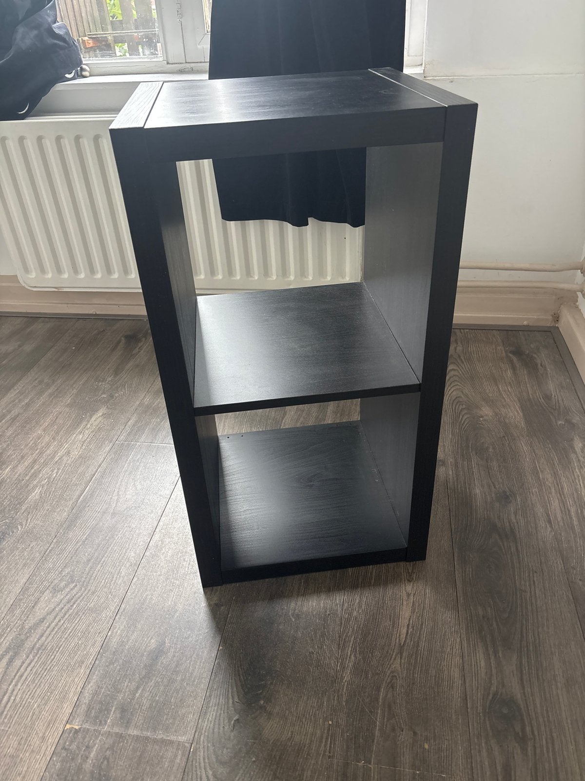 Ikea nachtkastje / vakkenkast zwart KALLAX, Ophalen, Minder dan 45 cm, Zo goed als nieuw, Minder dan 55 cm