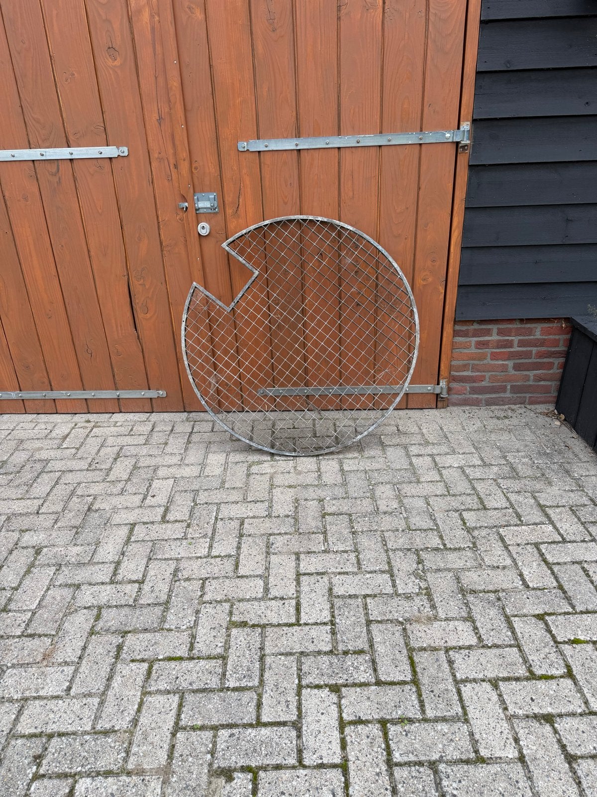 Ronde roosterplaat water ornament 110 cm, Tuin en Terras, Ophalen, Gebruikt