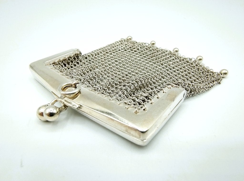 Zilveren beugeltasje met maliënkolder, 800, Verzenden, Zilver