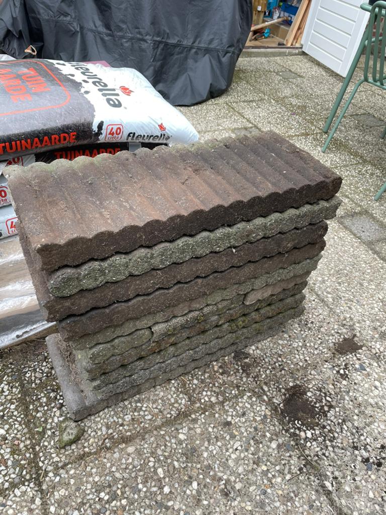 Palissade rondoband beton ~6,50 meter, Tuin en Terras, Ophalen, Gebruikt, 25 tot 50 cm, 200 cm of meer