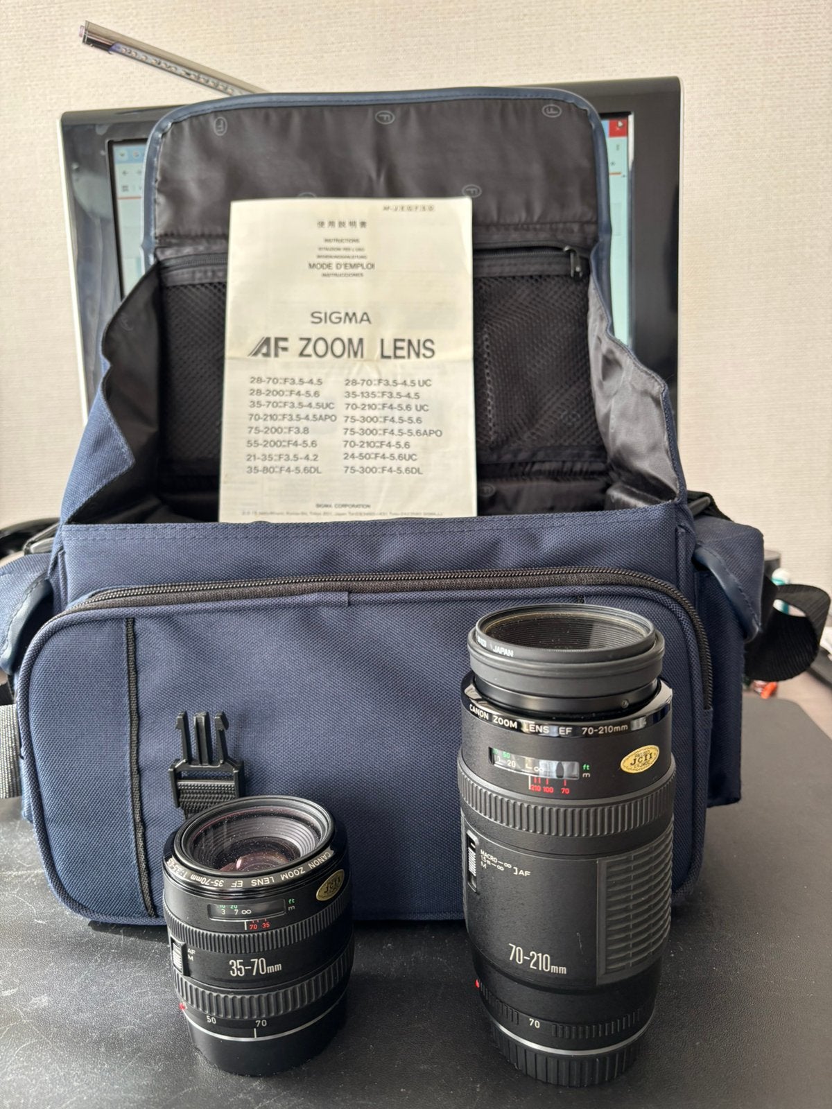Canon EF zoom lenzen met tas, Canon, Zo goed als nieuw, Zoom, Canon EF