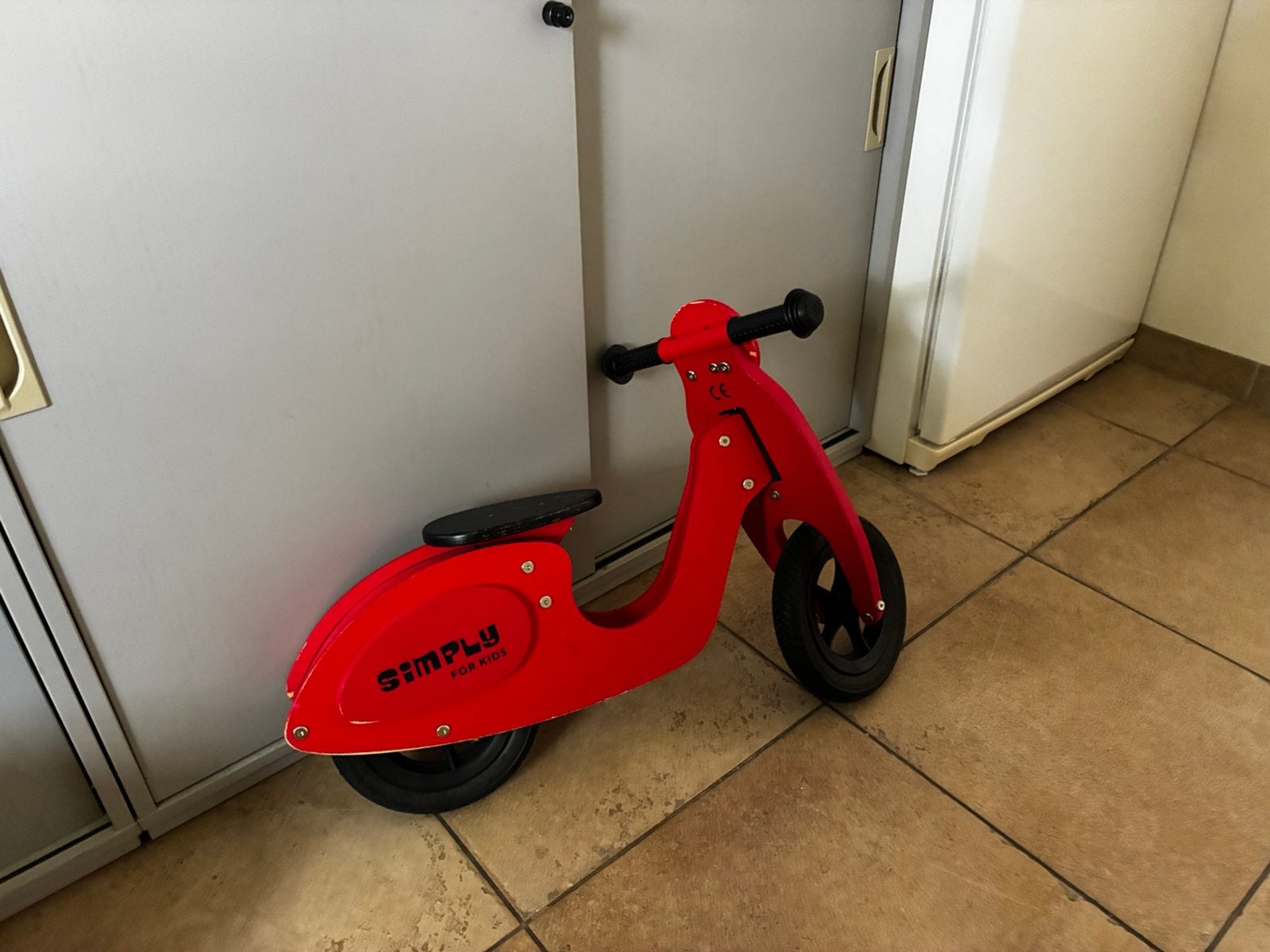 Simply for kids houten loopscooter rood, Ophalen, Gebruikt, Overige typen