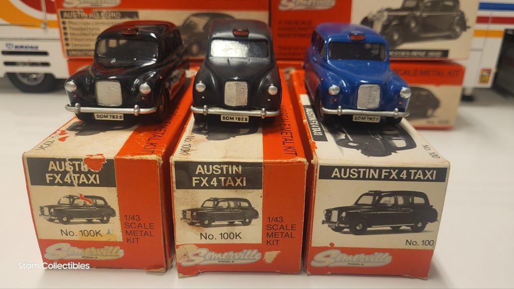 Somerville Models No.100 Austin FX4 Taxi Black, Blue, Overige merken, Auto, Ophalen of Verzenden, Zo goed als nieuw
