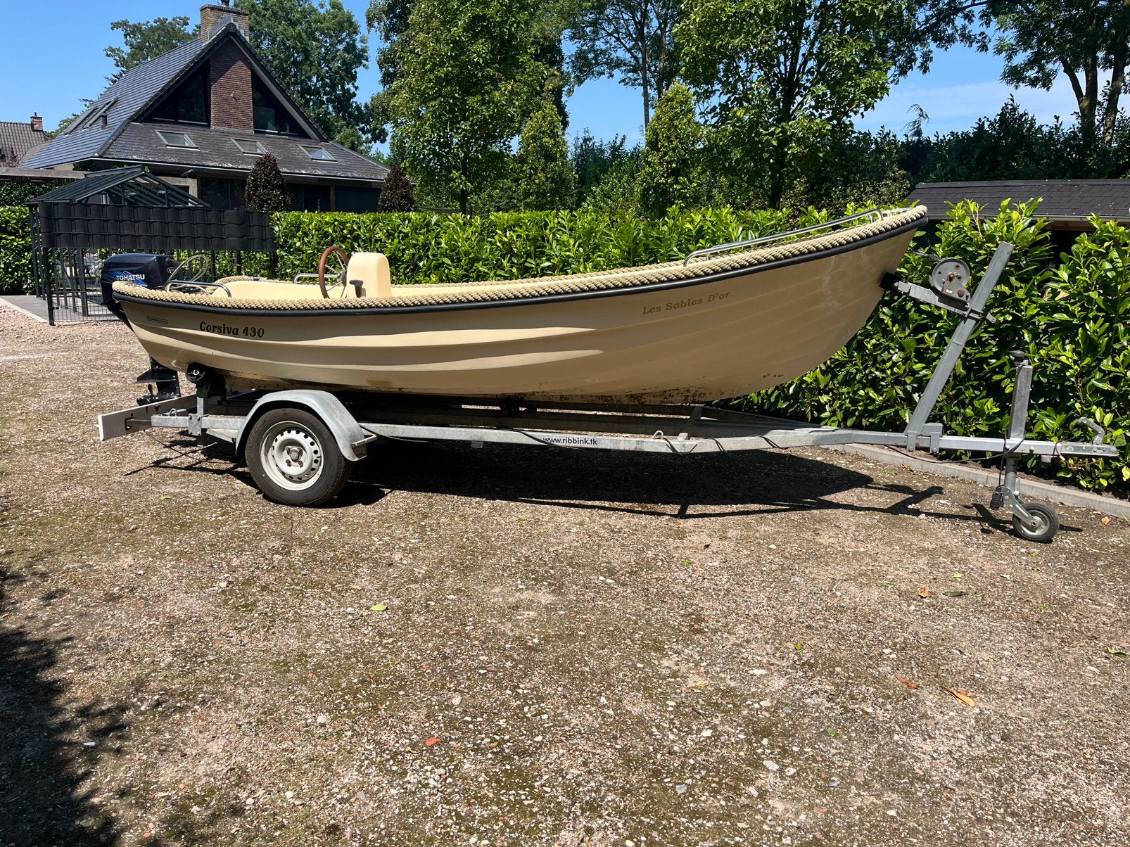 Corsiva 430 Sloep met Tohatsu Buitenboordmotor 6 pk, Ophalen, Kussenset, Corsiva, Overige typen