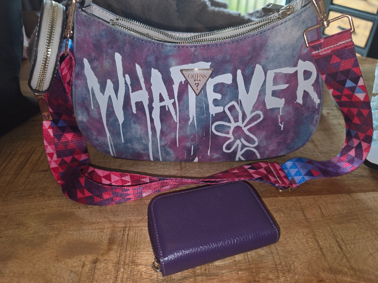 leuke kleurige guess tas, Ophalen of Verzenden, Zo goed als nieuw, Roze, Handtas